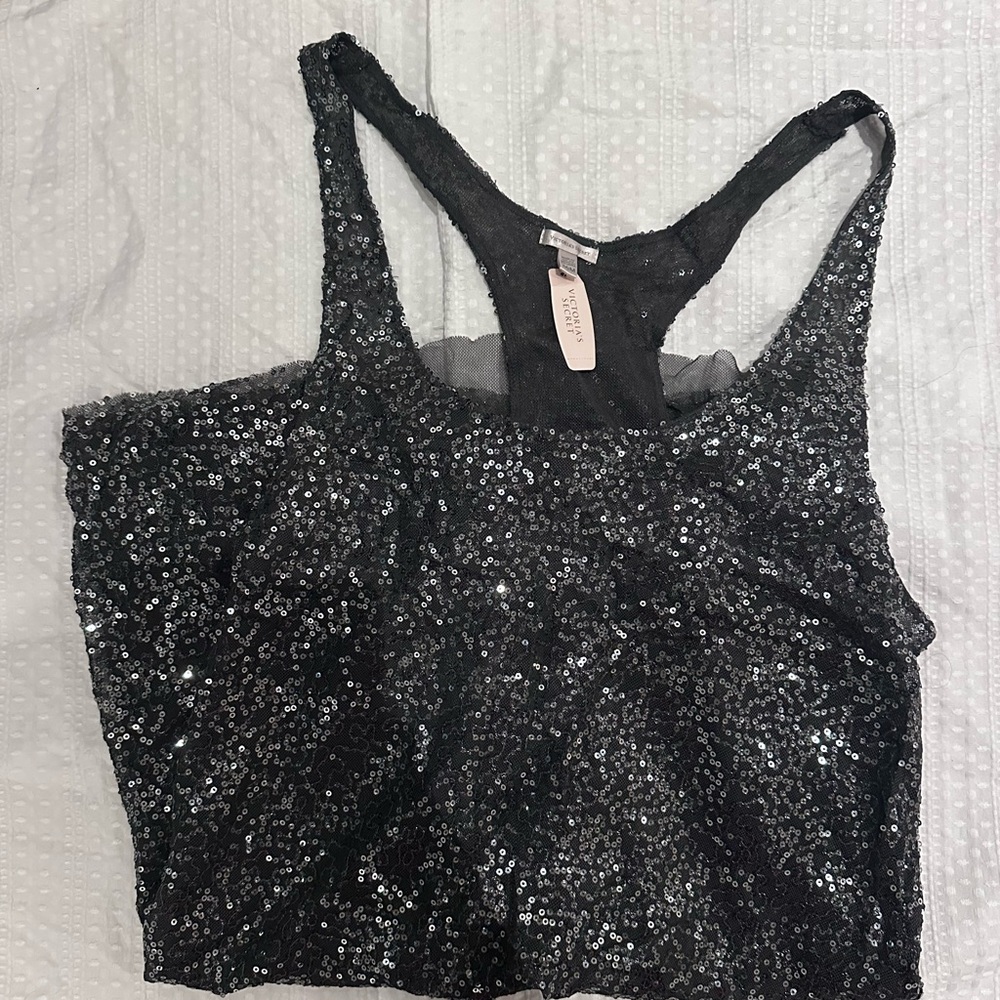 Victoria's Secret Gray Sequin Midi Dress - NWT - M